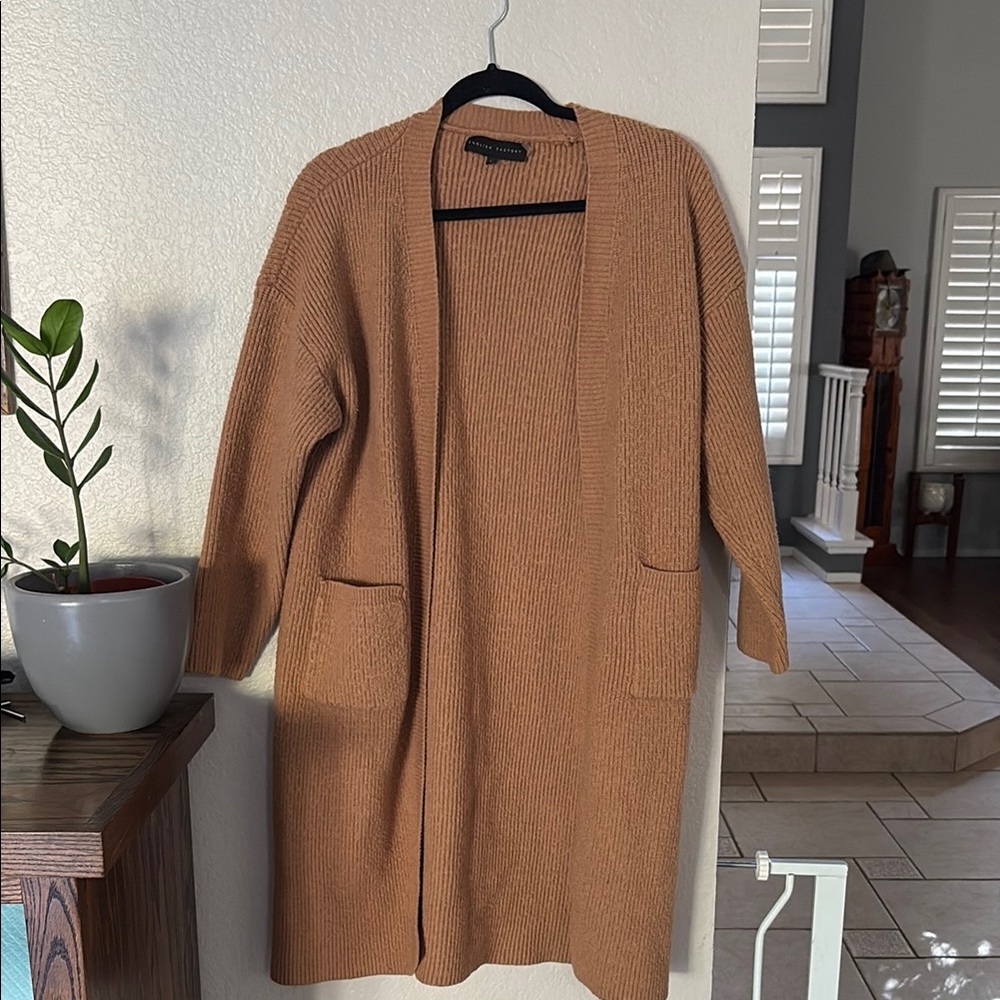 English Factory Tan Cardigan